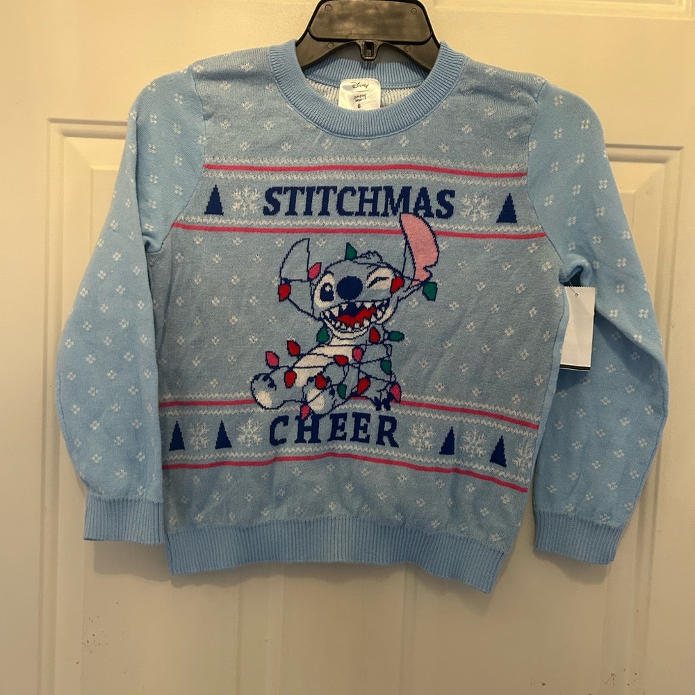 Disney Blue Stitch Christmas Sweater by Disney